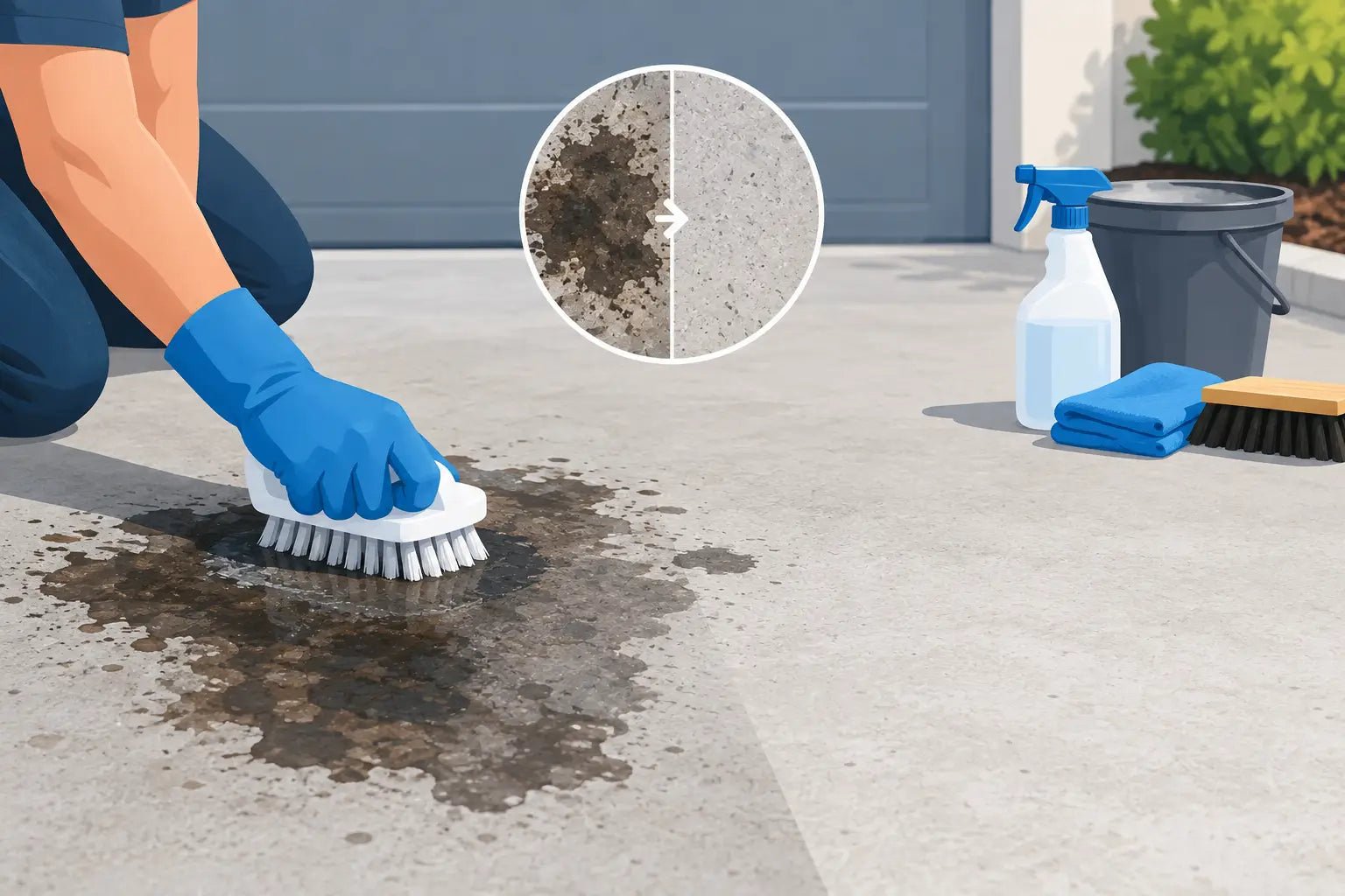 How to Remove Concrete Oil Without Damaging It