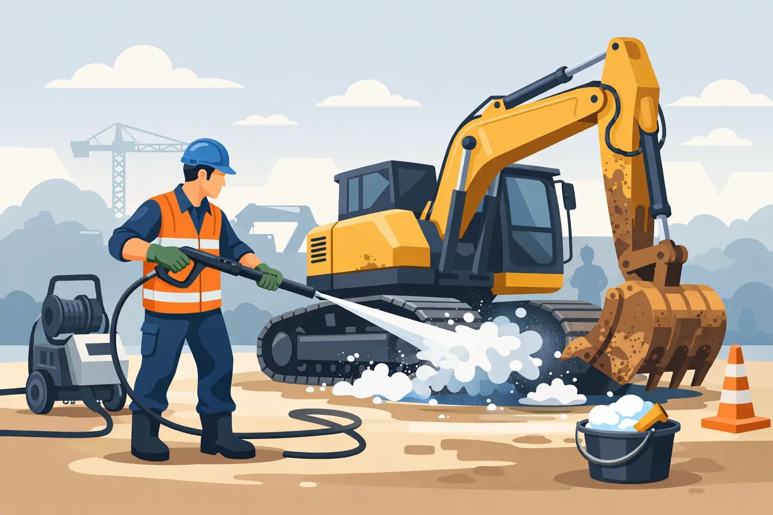 How to Clean Heavy Plant Safely on Site