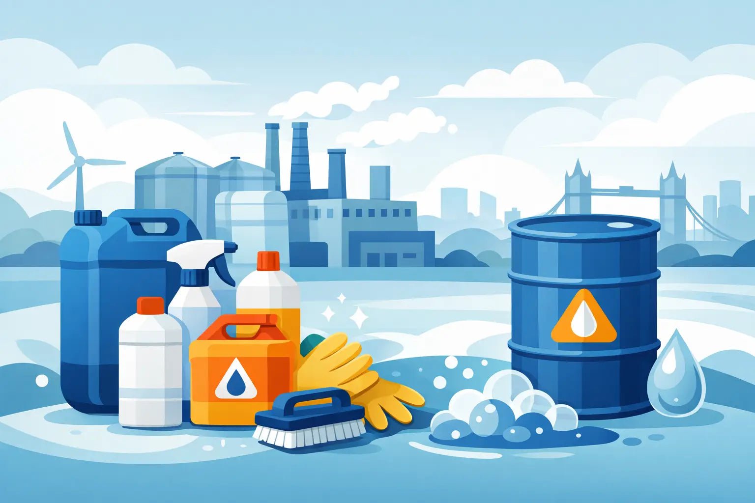 Industrial Cleaning Chemicals Guide for UK Sites