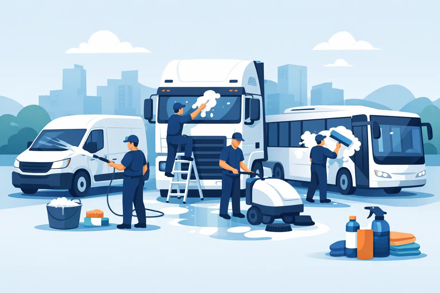 How to Clean Transport Fleets Efficiently
