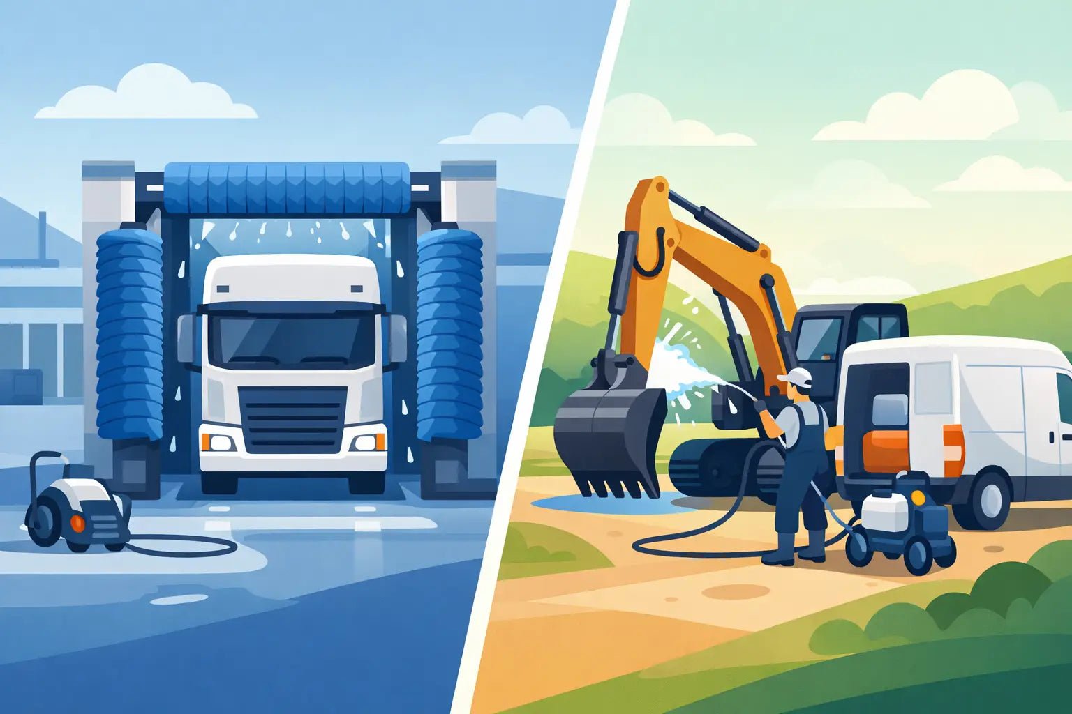 Static vs Mobile Wash Systems for Your Site
