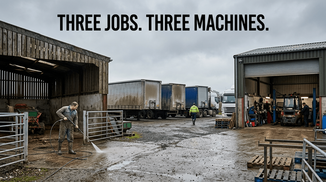Farm, Fleet Yard and Food Factory Pressure Washers