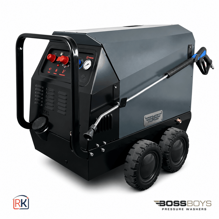 BOSSBOYS MHD12100 Mobile Hot Water Pressure Washer 100 Bar