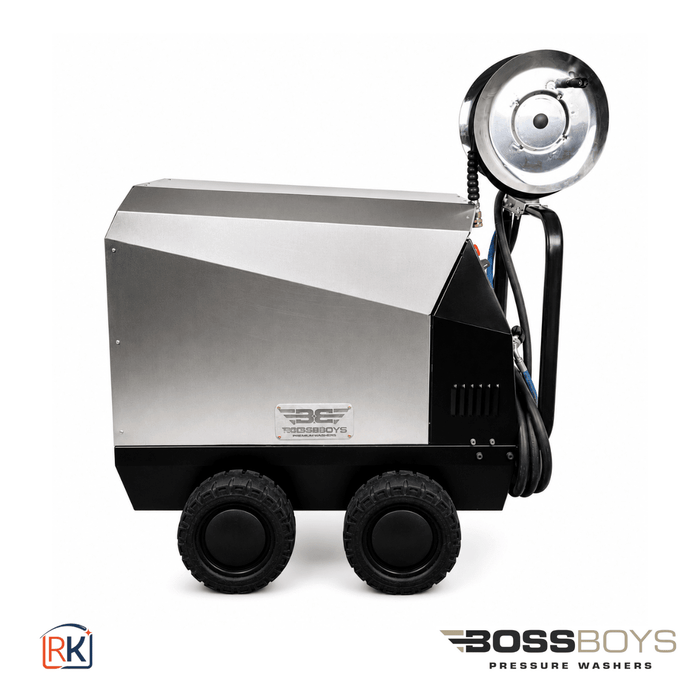 BOSSBOYS MHE10160SS Professional Electric Hot Water Pressure Washer 160 Bar 10 LPM 3-Phase
