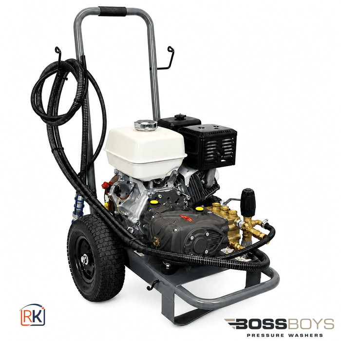 BOSSBOYS PM15250 Professional Mobile Petrol Pressure Washer 250 Bar