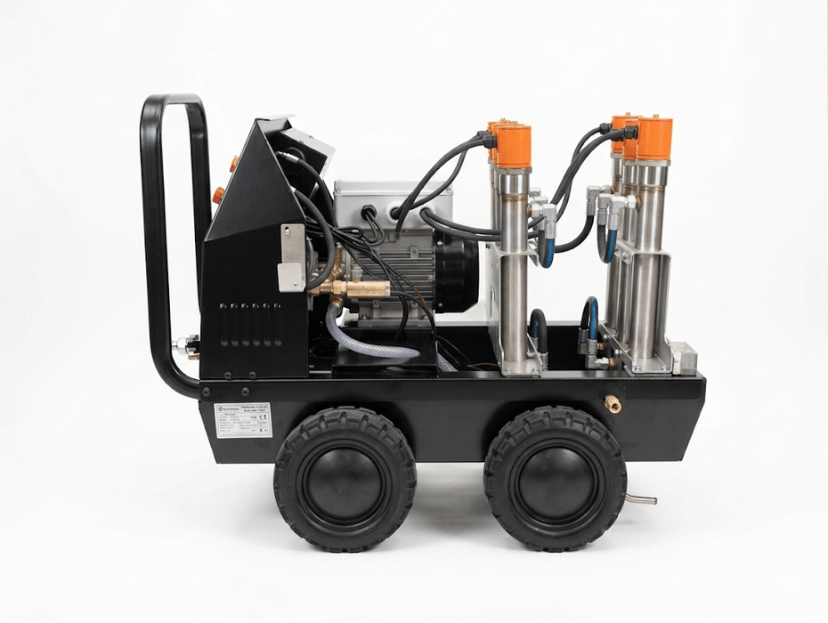 BossBoys MHE10160SS Mobile Electric Hot Water Pressure Washer 160 Bar 10L/min 3-Phase