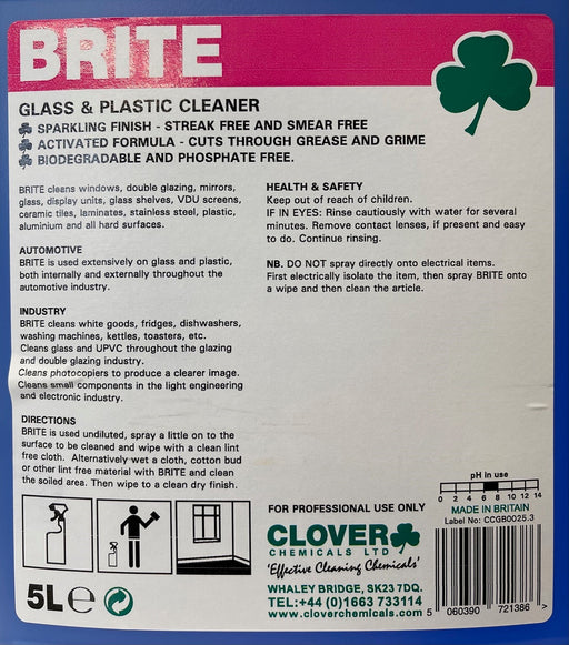 Glass & Plastic Cleaner 5 litres - RealKleen LTD