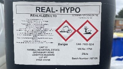 Real-Hypo Sodium Hypochlorite 14/15% 25L - RealKleen LTD